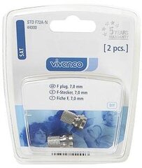 Насадка на кабель Vivanco F, 7 мм, 2 шт. (44000) цена и информация | Vivanco Бытовая техника и электроника | hansapost.ee