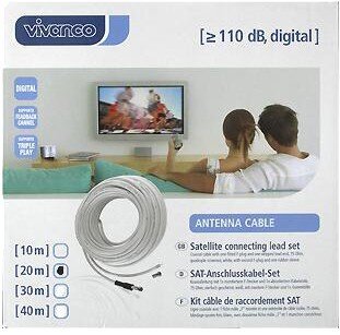 Vivanco antennikaabel SAT 20m (44061) цена и информация | Juhtmed ja kaablid | hansapost.ee