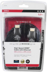 Vivanco кабель HDMI - HDMI 5 м плоский (47105) цена и информация | Кабели и провода | hansapost.ee