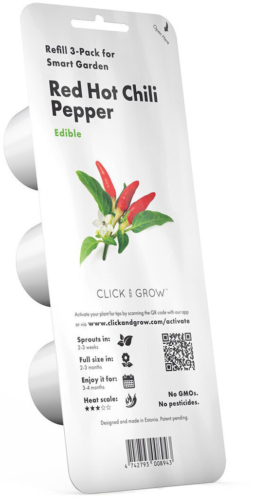 Click & Grow Smart Garden refill Punane tšillipipar 3tk цена и информация | Ürtide ja maitsetaimede seemned | hansapost.ee