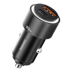 Toocki Car Charger A+C, 95W (Black) цена и информация | Зарядные устройства для телефонов | hansapost.ee