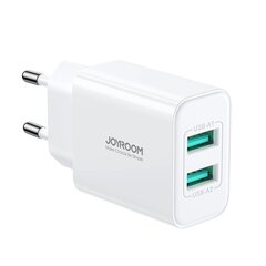 Joyroom JR-TCN04 2xUSB-A 10.5W 2.1A mains charger - white цена и информация | Зарядные устройства для телефонов | hansapost.ee