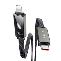Cable Mcdodo CA-4960 USB-C to Lightning with display 1.2m (black) цена и информация | Кабели для телефонов | hansapost.ee