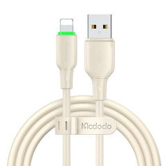 USB to Lightning Cable Mcdodo CA-4740 with LED light 1.2m (beige) цена и информация | Кабели для телефонов | hansapost.ee