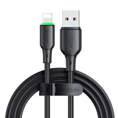 USB to Lightning Cable Mcdodo CA-4741 with LED light 1.2m (black) цена и информация | Кабели для телефонов | hansapost.ee