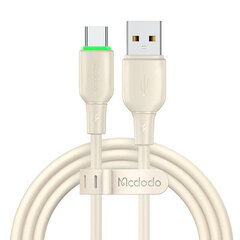USB to USB-C Cable Mcdodo CA-4750 with LED light 1.2m (beige) цена и информация | Borofone 43757-uniw | hansapost.ee