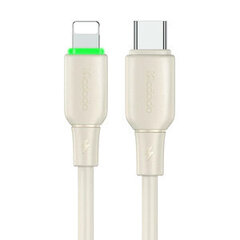 Cable USB-C do Lightning Mcdodo CA-4760 with LED light 1.2m (beige) цена и информация | Кабели для телефонов | hansapost.ee