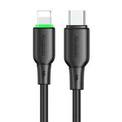 Cable USB-C do Lightning Mcdodo CA-4761 with LED light 1.2m (black) цена и информация | Borofone 43757-uniw | hansapost.ee
