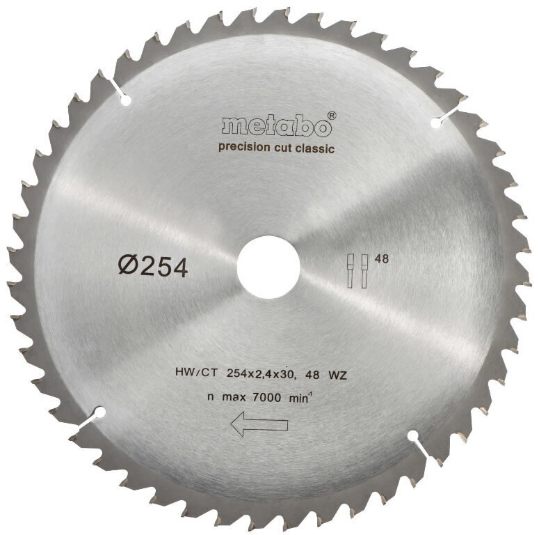 Saeketas 305x2,4/1,6x30mm, z56, WZ, -5°. Classic, Metabo hind ja info | Käsitööriistad | hansapost.ee