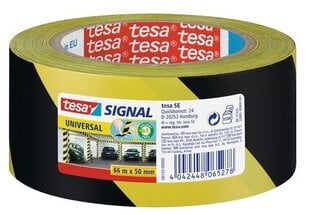 Märgistamise ja hoiatusteip tesa® Signal (kollane/must), 66 m x 50 mm hind ja info | Käsitööriistad | hansapost.ee