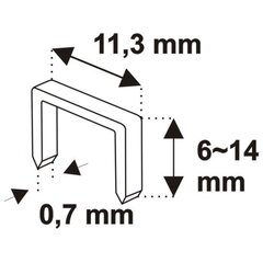 Püstol-klammerdaja Nr. 53 6-14 mm, metallist DEDRA price and information | Hand tools | hansapost.ee