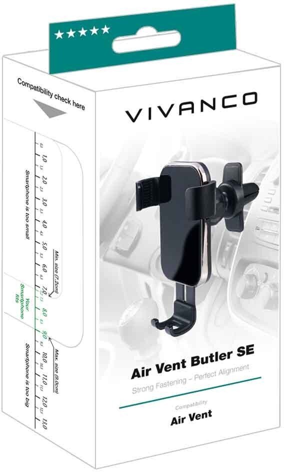 Vivanco Air Vent Butler SE цена и информация | Telefonihoidjad | hansapost.ee