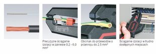 Autom. isolatsioonikoorja kaablitele 0,2-6mm2, Knipex hind ja info | Käsitööriistad | hansapost.ee