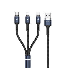 Wekome USB-A/Lightning USB-C/Micro USB, 1.2 m цена и информация | Кабели и провода | hansapost.ee