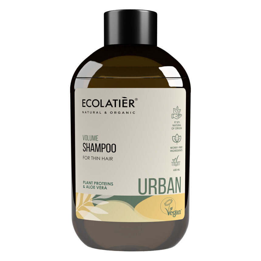 Volüümi andev šampoon õhukestele juustele Ecolatier Urban, 600 ml hind ja info | Šampoonid | hansapost.ee