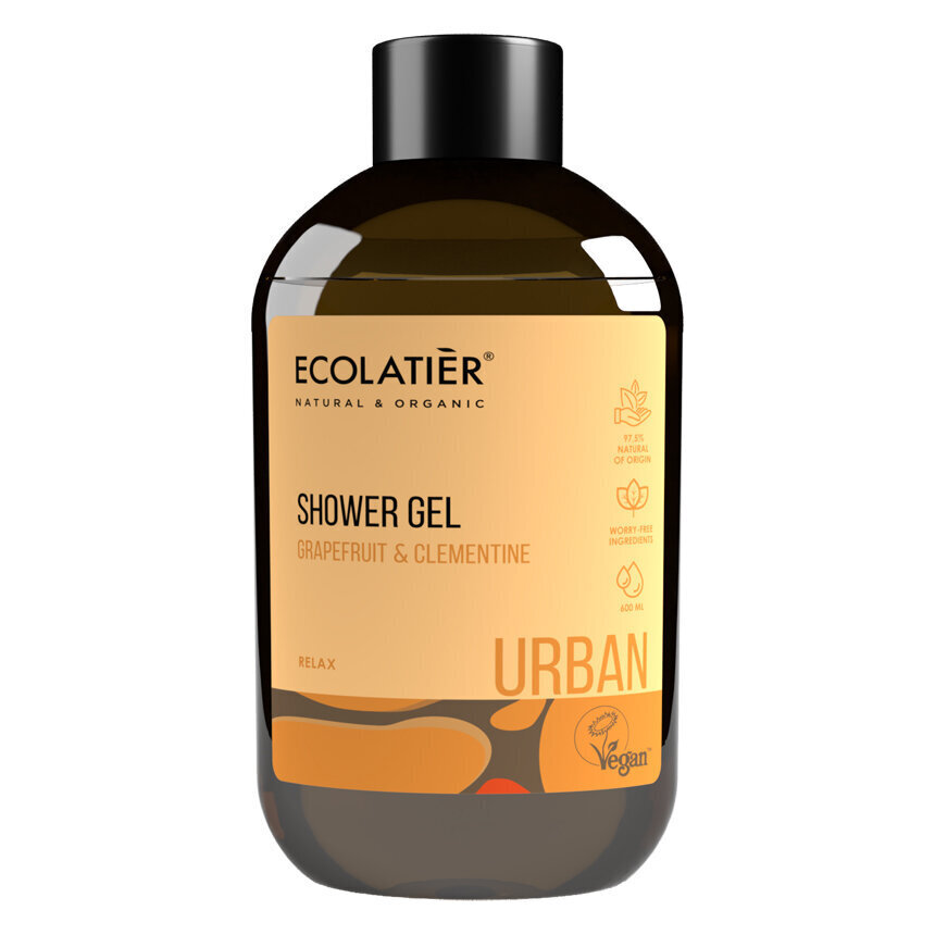 Dušigeel Ecolatier Urban Grapefruit & Clementine, 600 ml цена и информация | Dušigeelid, õlid | hansapost.ee