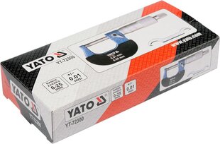 Mikromeeter Yato 0-25mm (YT-72300) цена и информация | Механические инструменты | hansapost.ee
