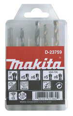 Puuride komplekt 1/4" Makita D-23759, 5 tk hind ja info | Käsitööriistad | hansapost.ee