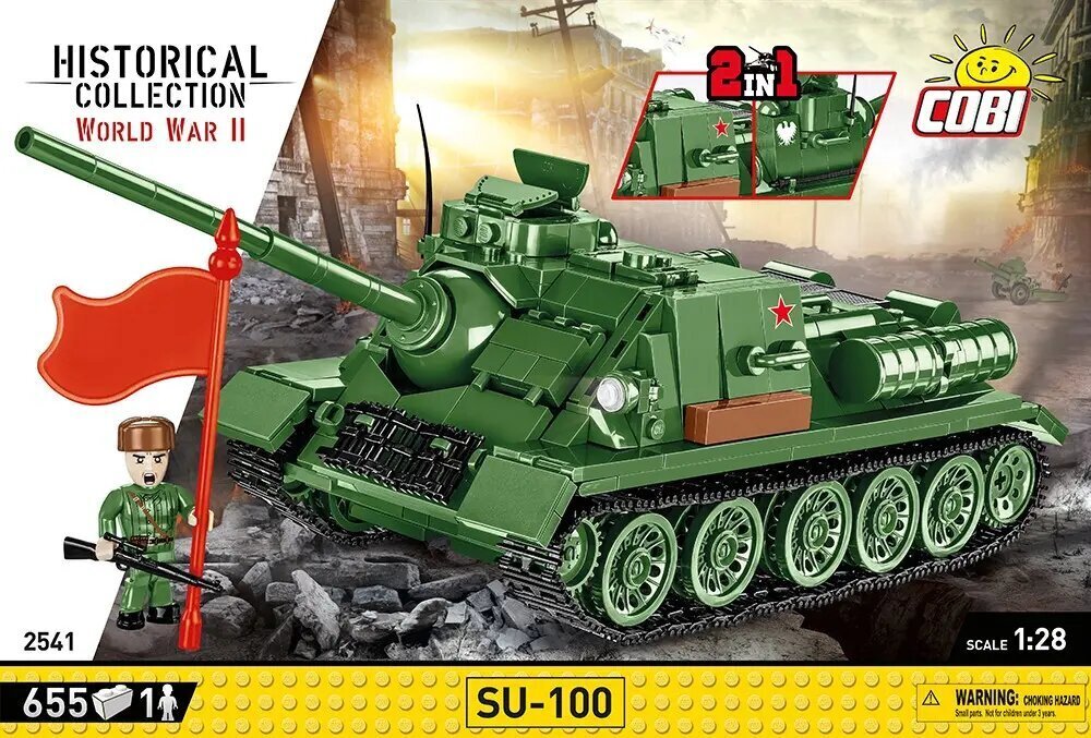 Konstruktor tank Cobi SU-100, 655 tk. цена и информация | Klotsid ja konstruktorid | hansapost.ee