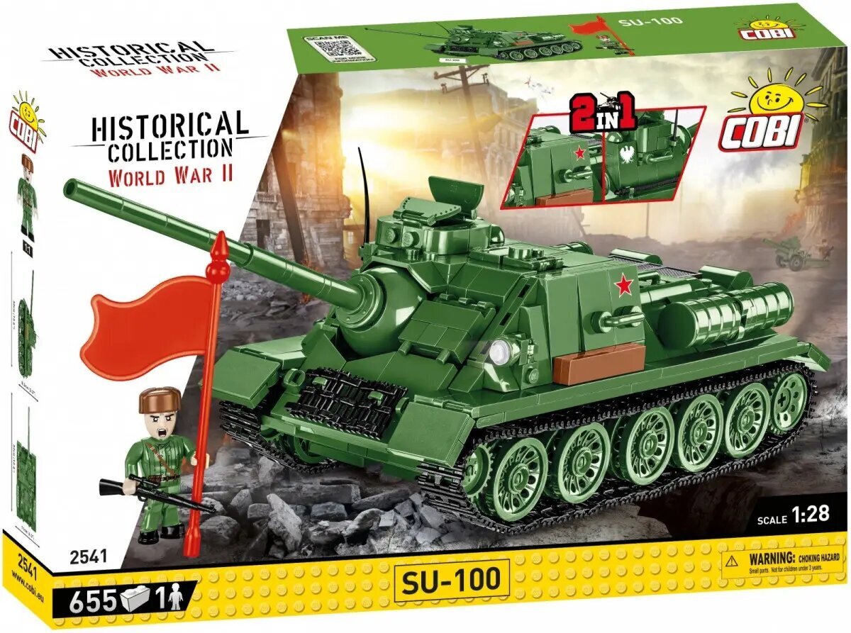 Konstruktor tank Cobi SU-100, 655 tk. цена и информация | Klotsid ja konstruktorid | hansapost.ee