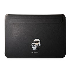 Karl Lagerfeld Saffiano Karl and Choupette NFT Computer Sleeve 13|14" Black KLCS14SAKCPMK цена и информация | Рюкзаки, сумки, чехлы для компьютеров | hansapost.ee