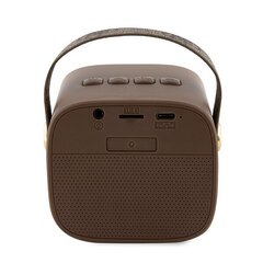 Guess głośnik Bluetooth GUWSB2P4SMW Speaker mini brązowy|bown 4G Leather Script Logo with Strap цена и информация | Аудиоколонки | hansapost.ee