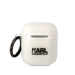 Беспроводные наушники Karl Lagerfeld 3D Logo NFT Karl Head TPU Case for Airpods 1|2 White цена и информация | Наушники | hansapost.ee