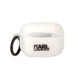 Беспроводные наушники Karl Lagerfeld 3D Logo NFT Karl Head TPU Case for Airpods Pro White цена и информация | Аксессуары для наушников | hansapost.ee