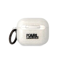 Беспроводные наушники Karl Lagerfeld 3D Logo NFT Karl and Choupette TPU Glitter Case for Airpods 3 White цена и информация | Наушники | hansapost.ee