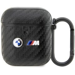 BMW BMA2WMPUCA2 AirPods 1|2 cover czarny|black Carbon Double Metal Logo цена и информация | Аксессуары для наушников | hansapost.ee