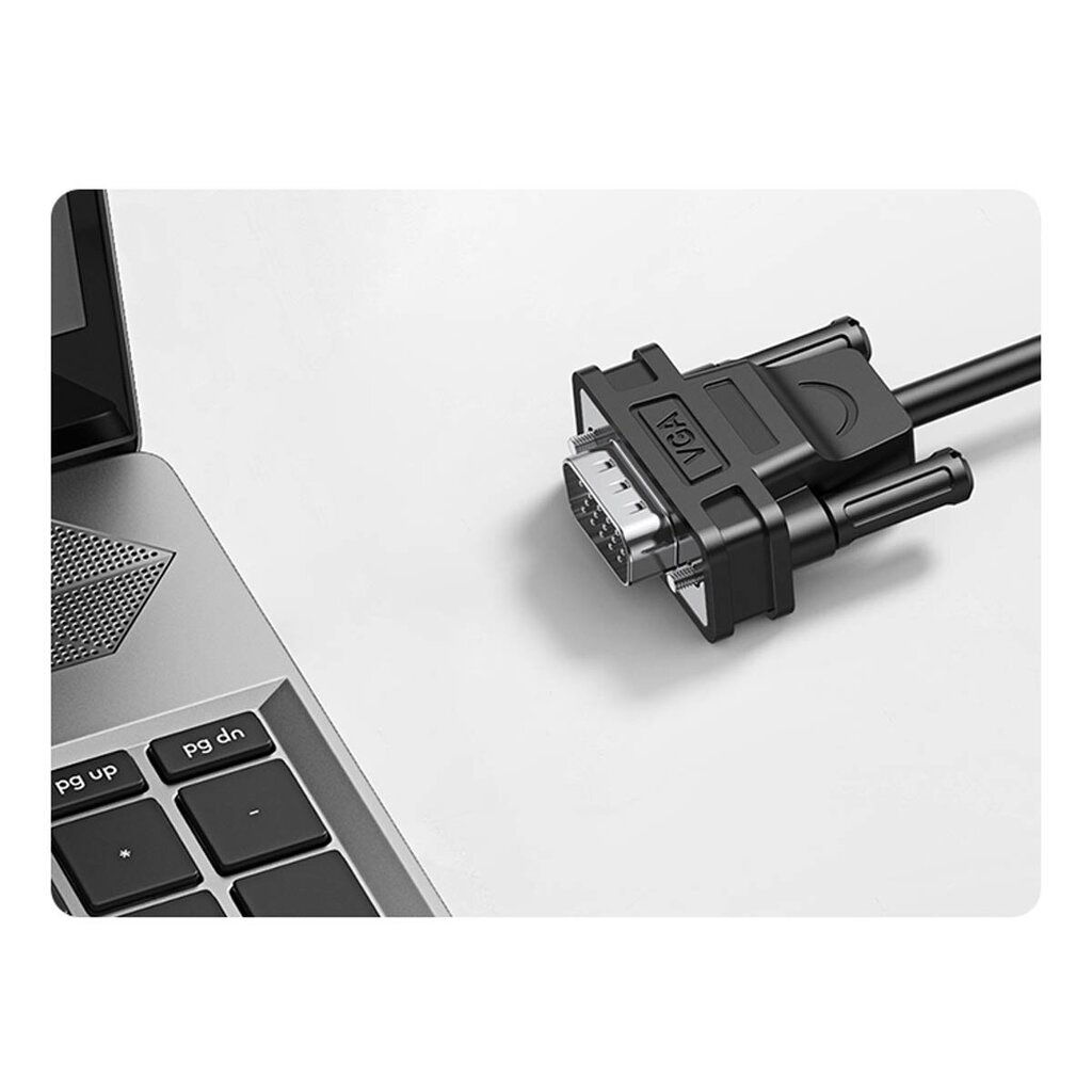 Ugreen cable adapter cable VGA (male) - HDMI (female) 0.15m black (CM513) цена и информация | USB adapterid ja jagajad | hansapost.ee