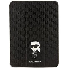 Karl Lagerfeld KLFC11SAKHPKK iPad 10.9" Folio Magnet Allover Cover czarny|black Saffiano Monogram Ikonik цена и информация | Чехлы для планшетов и электронных книг | hansapost.ee