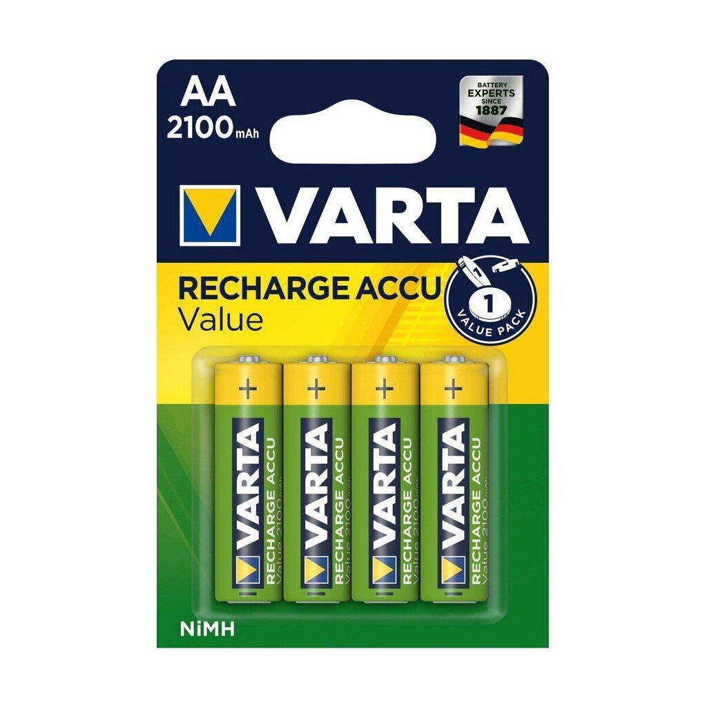 Laetavad patareid Varta Basic Line AA akud 2100 mAh, 4 tk hind ja info | Patareid | hansapost.ee