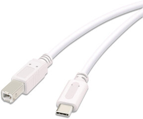 Vivanco kaabel USB-C - USB-B 1,8m, valge (45355) hind ja info | Juhtmed ja kaablid | hansapost.ee