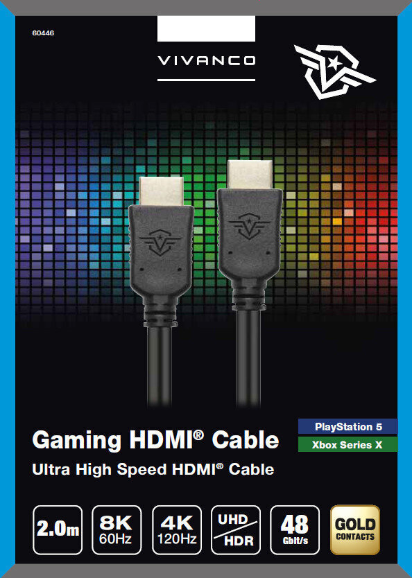 Vivanco kaabel Gaming HDMI - HDMI 2.1 2m (60446) цена и информация | Juhtmed ja kaablid | hansapost.ee