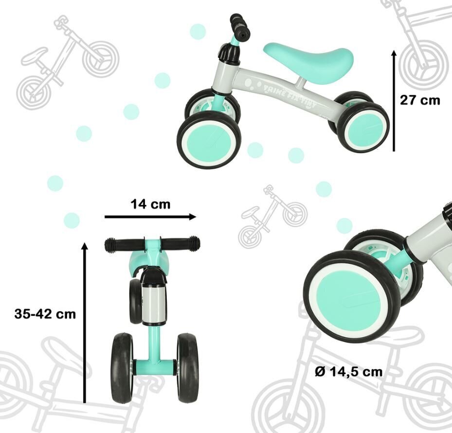 Neljarattaline laste ratas Trike Fix, roheline hind ja info | Jooksurattad lastele | hansapost.ee