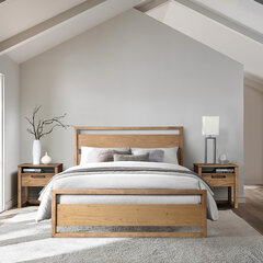Кровать OZZO с матрасом HARMONY DUO 160x200 см, светлое дерево цена и информация | Voodi Мебель и домашний интерьер | hansapost.ee