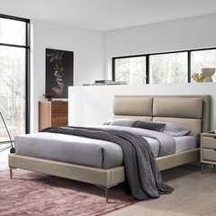 Кровать ЛЕНА с матрасом HARMONY DUO 160x200 см, бежевый цена и информация | Кровати | hansapost.ee