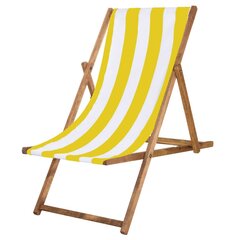 Kokkupandav tool, kollane/pruun цена и информация | Садовые стулья, кресла, пуфы | hansapost.ee