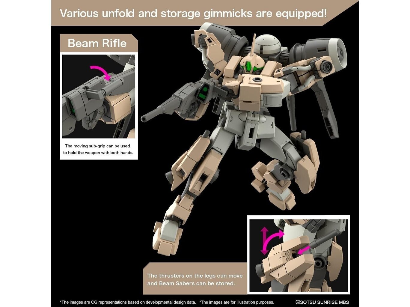 Kokkupandud mudel Bandai HG The Witch From Mercury Demi Barding 65313 hind ja info | Klotsid ja konstruktorid | hansapost.ee