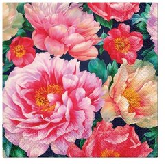 Салфетки Peonies blossom, 33x33 см цена и информация | Скатерти, салфетки | hansapost.ee