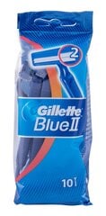 Ühekordsed raseerijad meestele Gillette Blue II 10 tk цена и информация | Средства для бритья и косметика | hansapost.ee