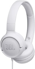 JBL Tune 500 JBLT500WHT цена и информация | Наушники Спортивные Наушники Для Бизнеса Тренажерный Зал Плавание Бег Черный | hansapost.ee