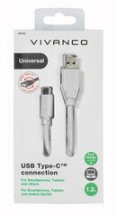 Vivanco, USB-C, 1,2 m hind ja info | Juhtmed ja kaablid | hansapost.ee