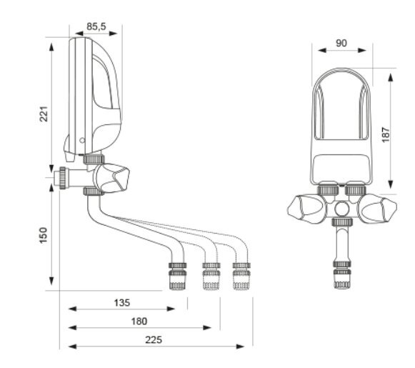 Läbivooluboiler DAFI 5,5 kW valge akuga (230 V) цена и информация | Veeboilerid | hansapost.ee