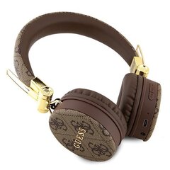 Guess słuchawki nauszne Bluetooth GUBH704GEMW brązowy|brown 4G Metal Logo цена и информация | Наушники | hansapost.ee