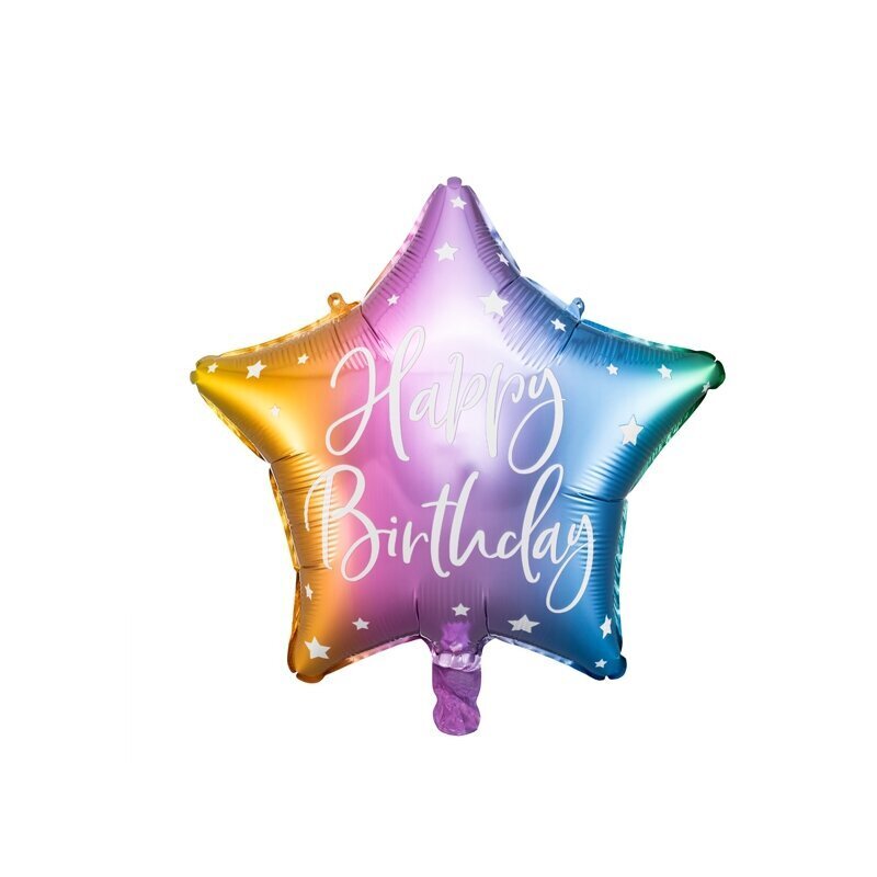 Fooliumist õhupall "Happy Birthday" 40cm hind ja info | Peokaunistused ja dekoratsioonid | hansapost.ee