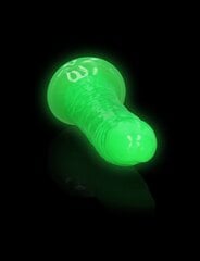 Pimedas helendav vibraator Glow in the Dark, 18 cm, roheline price and information | Dildos | hansapost.ee