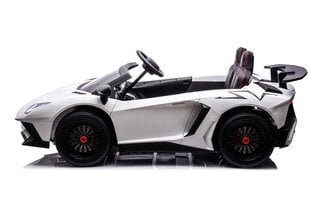 Kahekohaline laste elektriauto Lamborghini Aventador SV Strong vehicle, valge hind ja info | Laste elektriautod | hansapost.ee