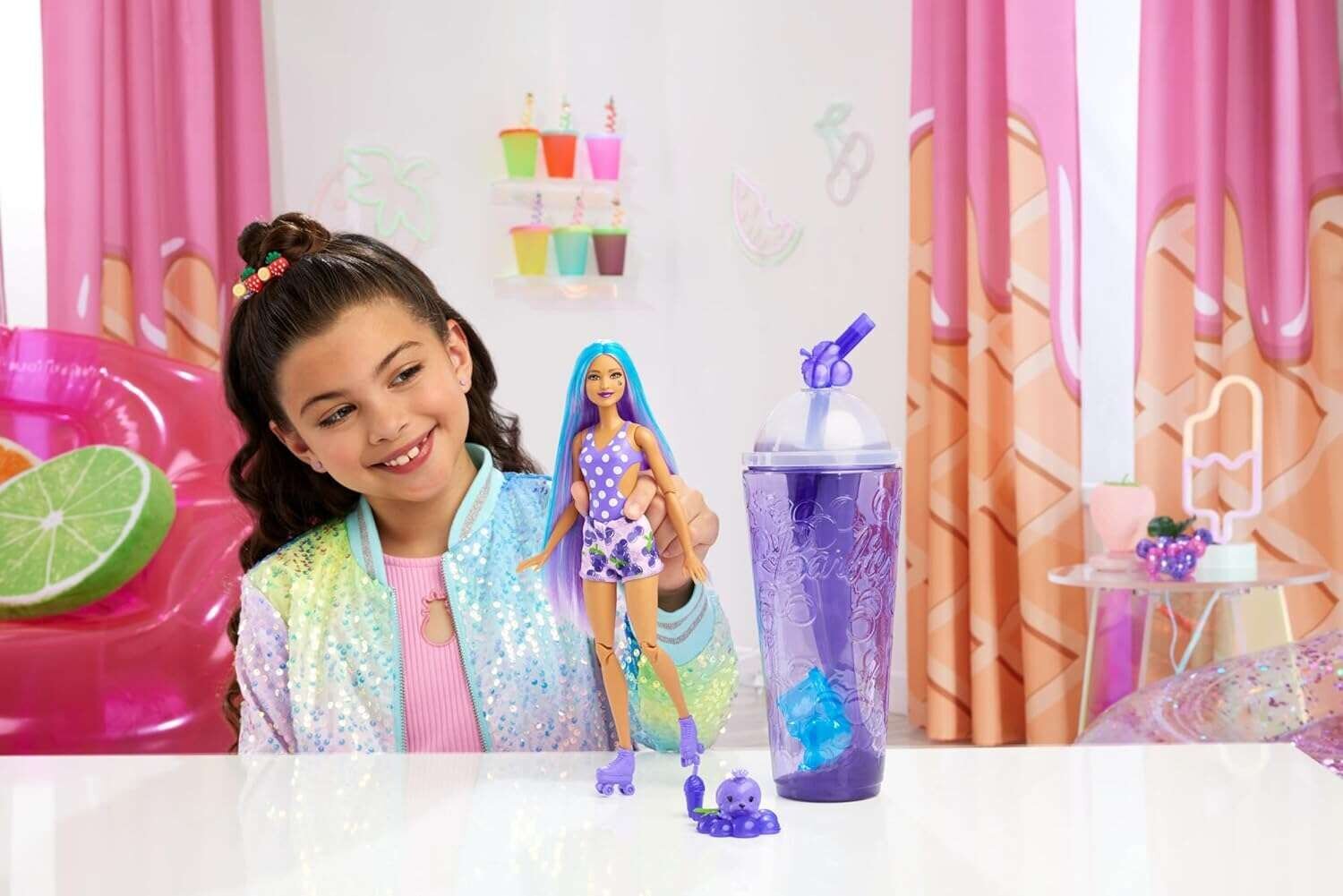 Puuviljasarja nukukomplekt koos 8 üllatusviinamarjaga Barbie Pop Reveal цена и информация | Mänguasjad tüdrukutele | hansapost.ee